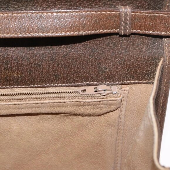 GUCCI GG Supreme Web Sherry Line Shoulder Bag PVC Beige Gold Auth 155593 - Picture 11 of 16